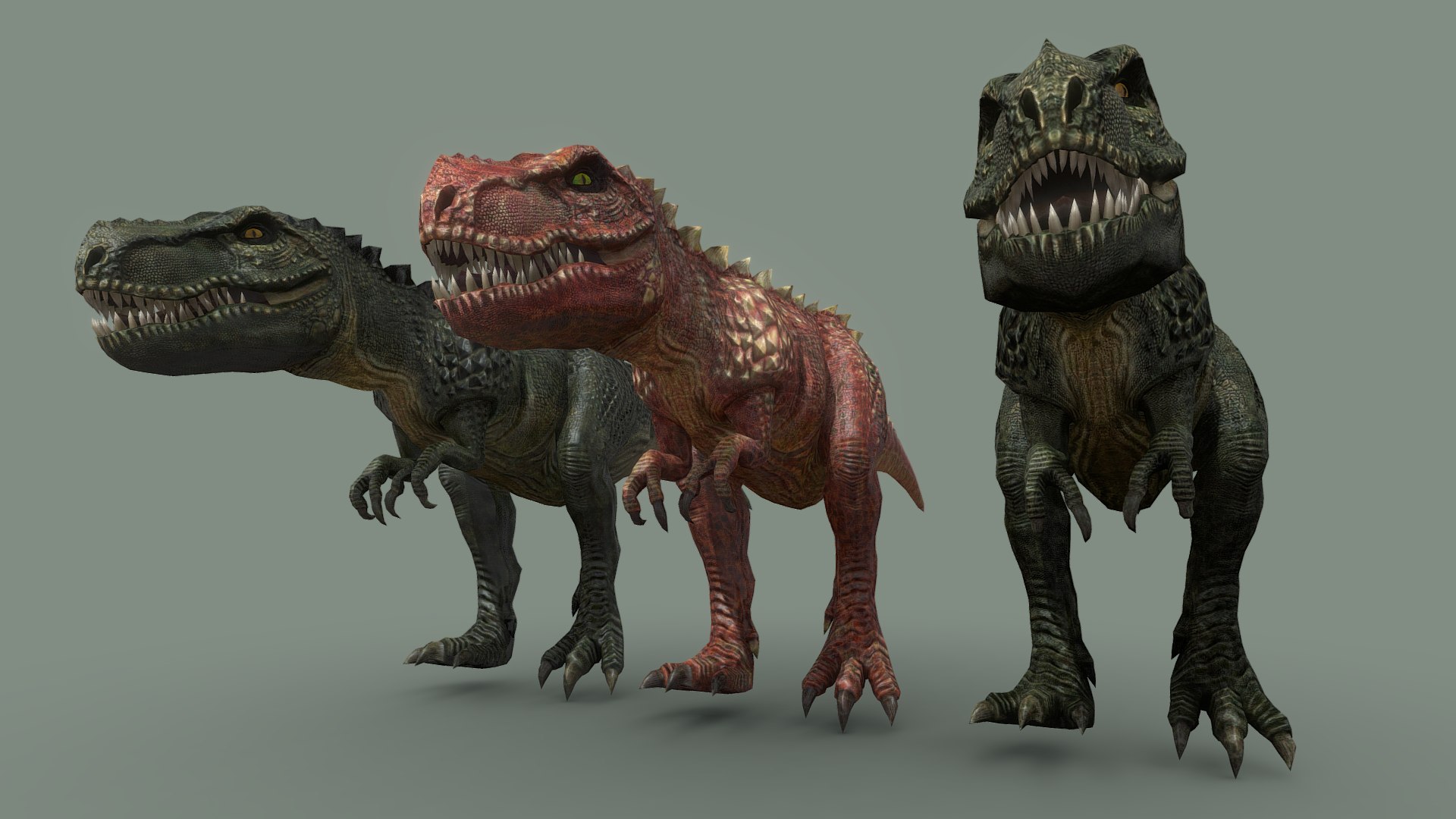 3 T-rex Pack - Jurassic - The Hunted 3D https://p.turbosquid.com/ts-thumb/A1/i7Nzpt/0y/screenshot9470/png/1740407390/1920x1080/fit_q87/29a91aabaf224b5dcdaf3d7a6f505476b5fdbc9c/screenshot9470.jpg