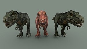 3 T-rex Pack - Jurassic - The Hunted 3D