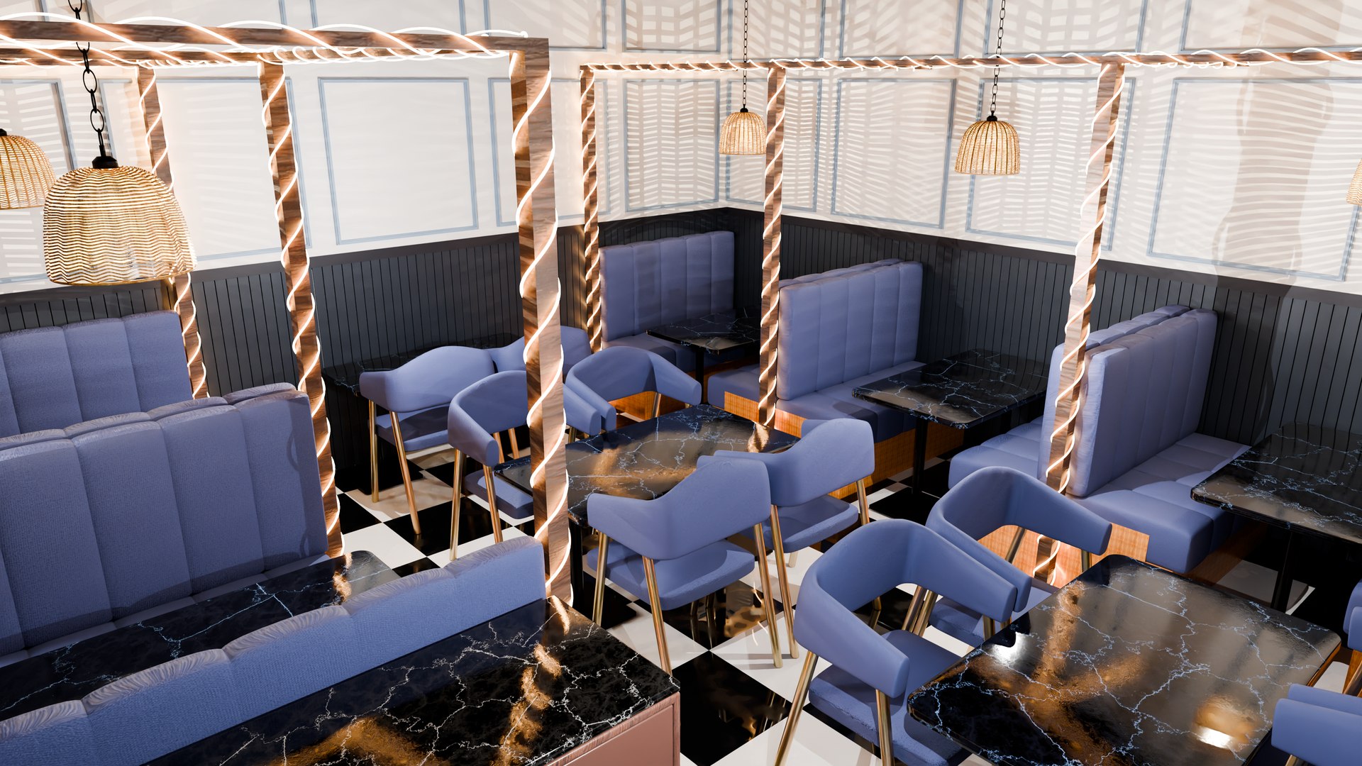 Free 3D Model Modern Restaurant Interior 3D Model - TurboSquid 2447972