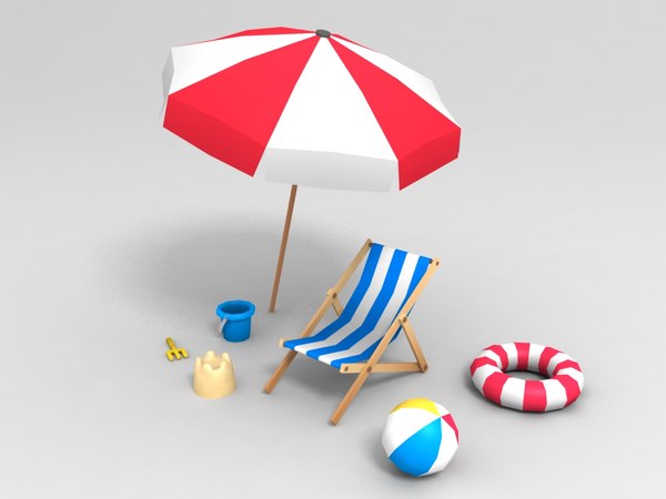 3D beach props pack