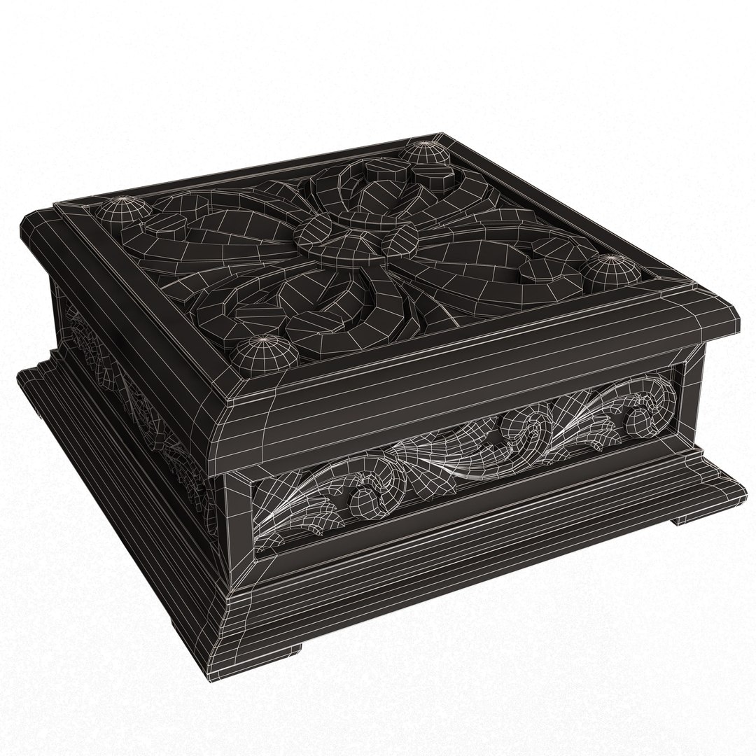 3D Casket Carved 01 Red - TurboSquid 2207744