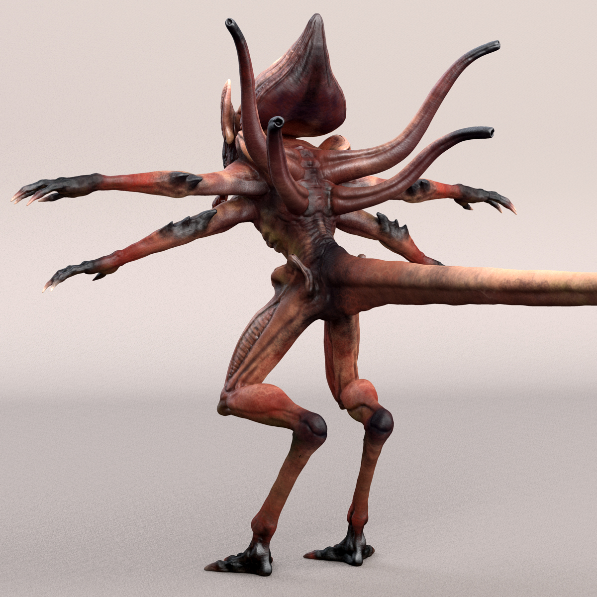 3d model alien modeled