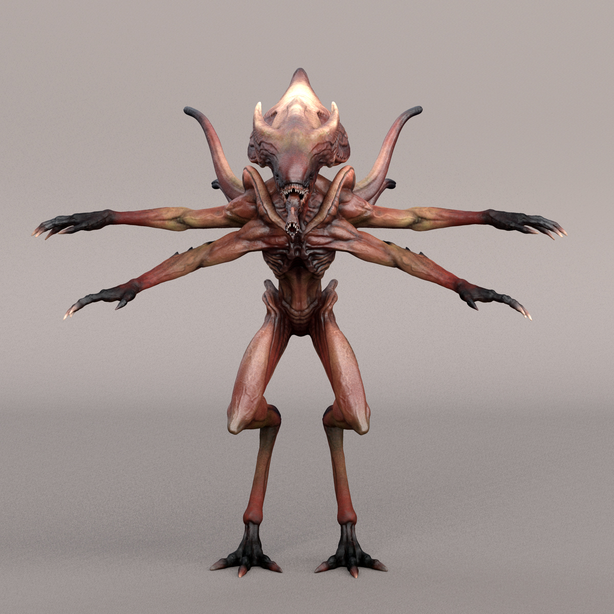 3d model alien modeled