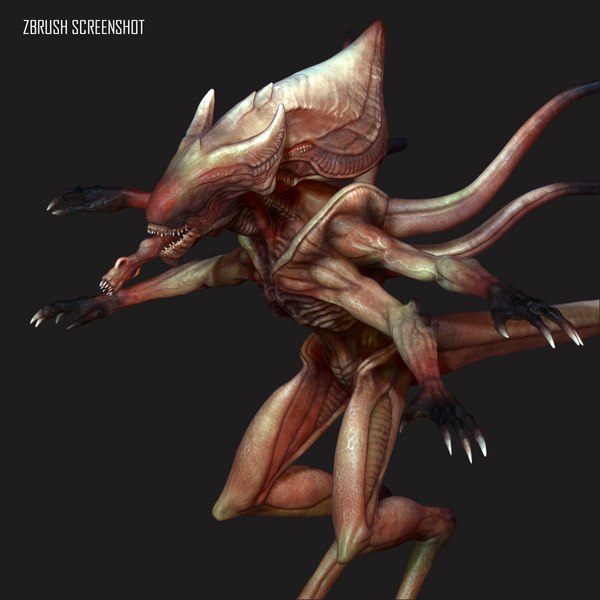 3d model alien modeled