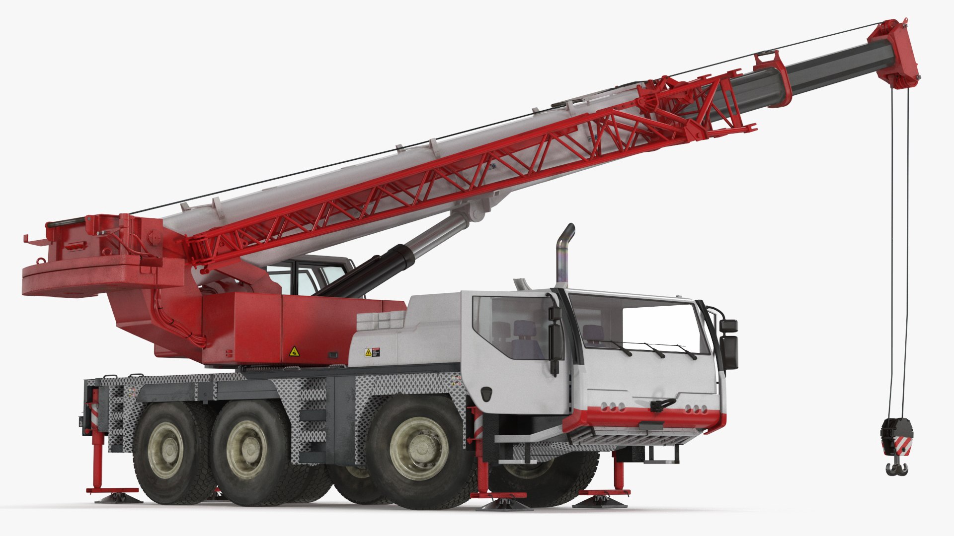 Mobile Crane Truck Rigged 3D model for vehicle visualization, games, animation, transport scenes, and automotive rendering