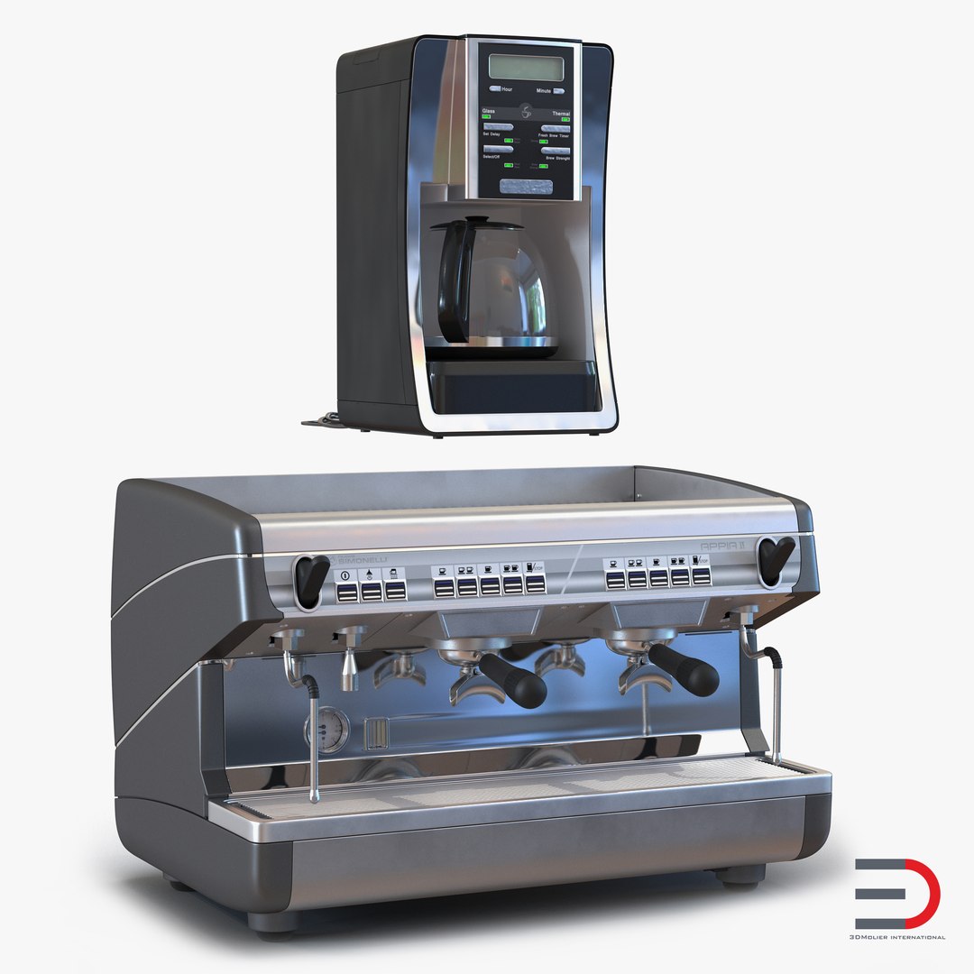 Coffee Machines 3D Models Collection 3D model preview