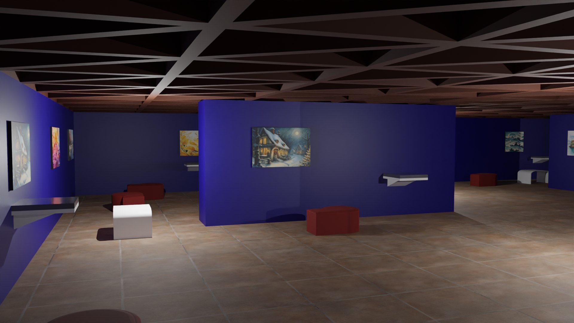 Art Gallery Model - TurboSquid 2157441