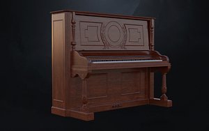 Carved Gabler Victorian Upright Piano