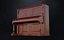 Pianoforte verticale vittoriano scolpito Gabler