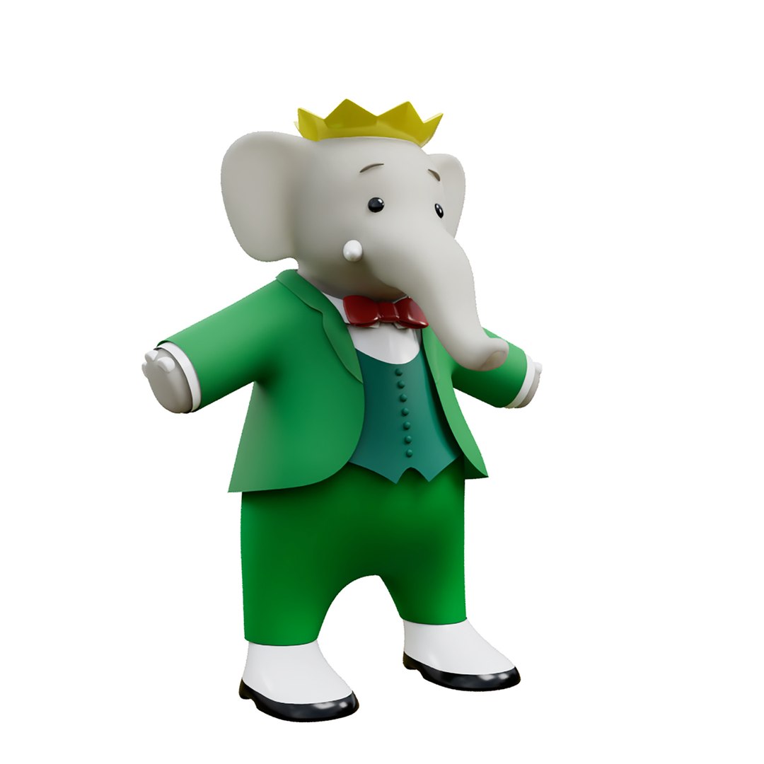 Babar 3D https://p.turbosquid.com/ts-thumb/A2/E5YqTU/Nz/presentationbabar002/png/1755142997/1920x1080/fit_q87/7ff3acff8d2c0898e44adb528684894615dad5e8/presentationbabar002.jpg