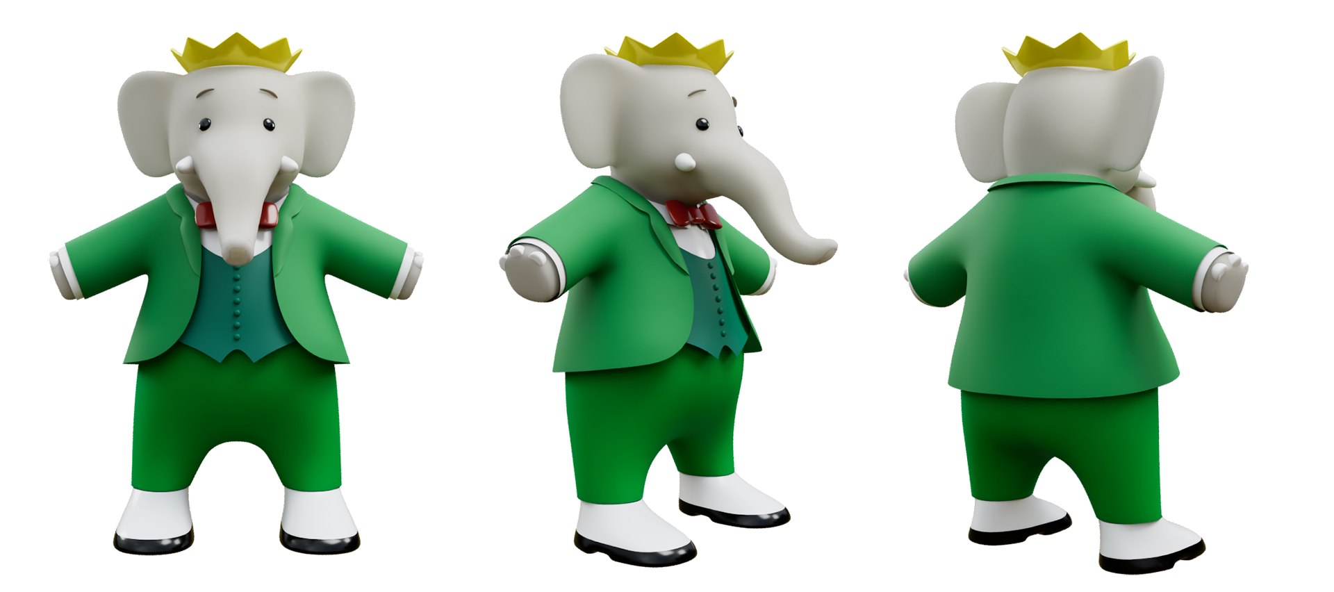 Babar 3D https://p.turbosquid.com/ts-thumb/A2/E5YqTU/WS/presenationimage360/png/1755141739/1920x1080/fit_q87/f00a0184394d6d49883894c3389c2b3bf60fb38b/presenationimage360.jpg