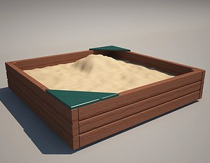 sandbox wood 3d model