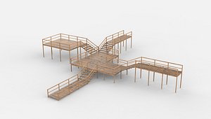 3D Seaside Pier 04 3D model