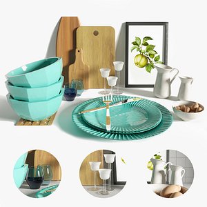iKEA Kitchen dishesTableware Set STRIMMIG 3D