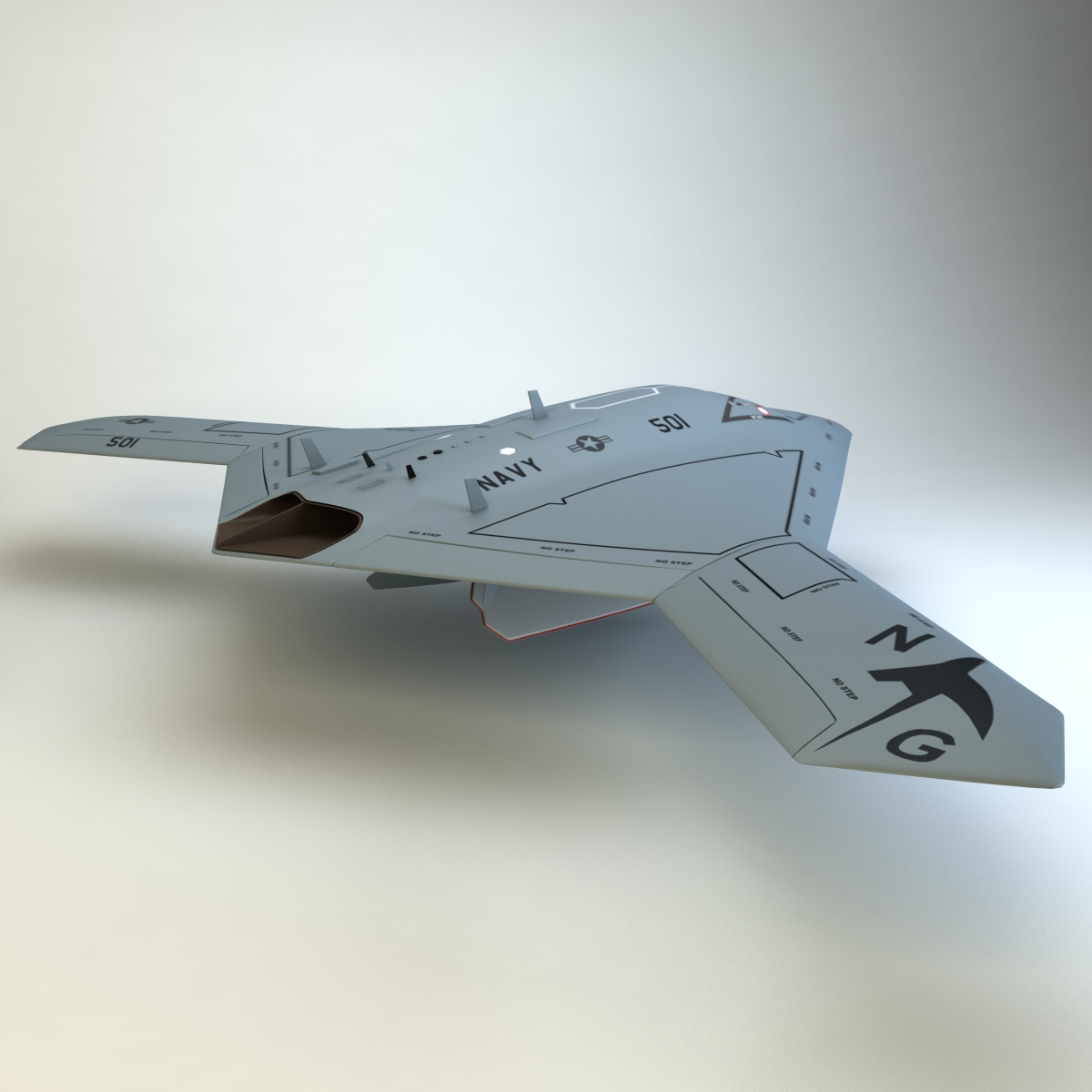 3dsmax X47b Bomber