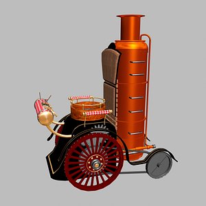 3d fantasy steampunk wheelchair