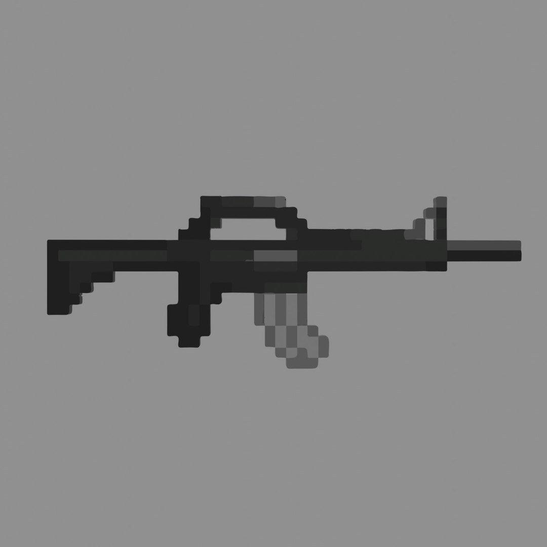 pixelart gun 3D 모델 - TurboSquid 1984910