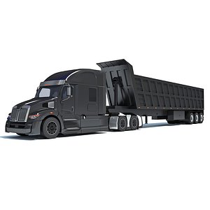 3D Truck with Tipper Trailer