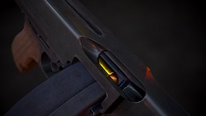 3D Thompson 1928 - Tommy Gun PBR Game ready model