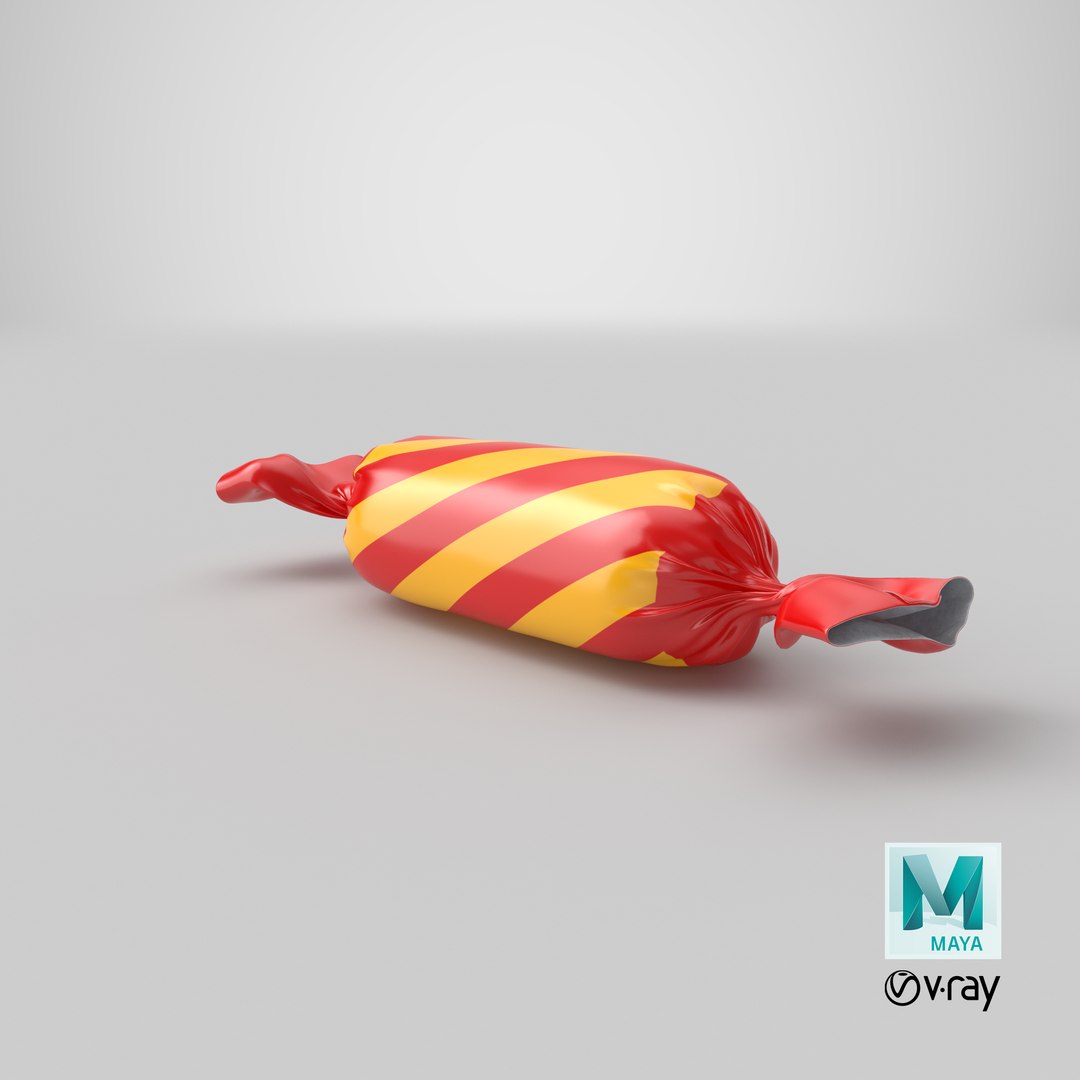 Wrapped Candy V1 3D Model - TurboSquid 2034385
