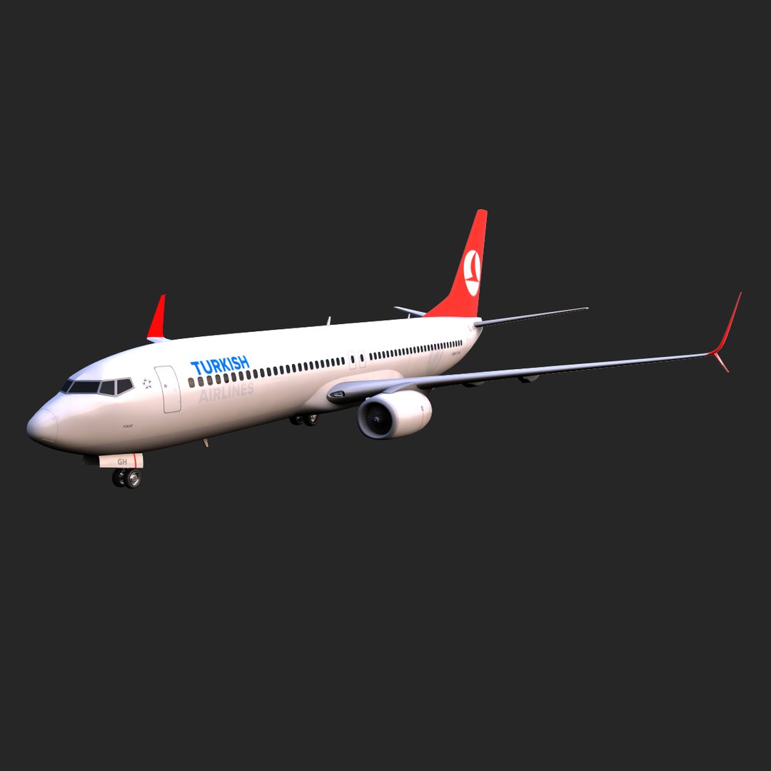 3ds Max Turkish Airlines Boeing
