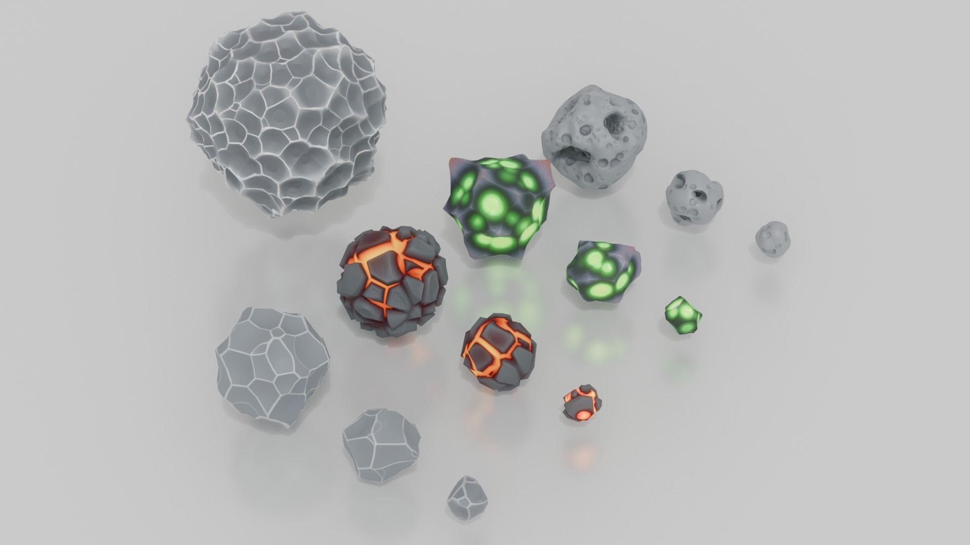 3D Asteroids Space Game Stylized Pack - TurboSquid 2425655