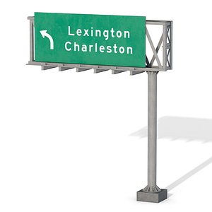 Highway Sign 03 3D model