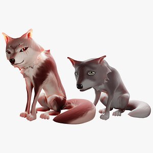 3D Cartoon Wolf and Wolf-2 model