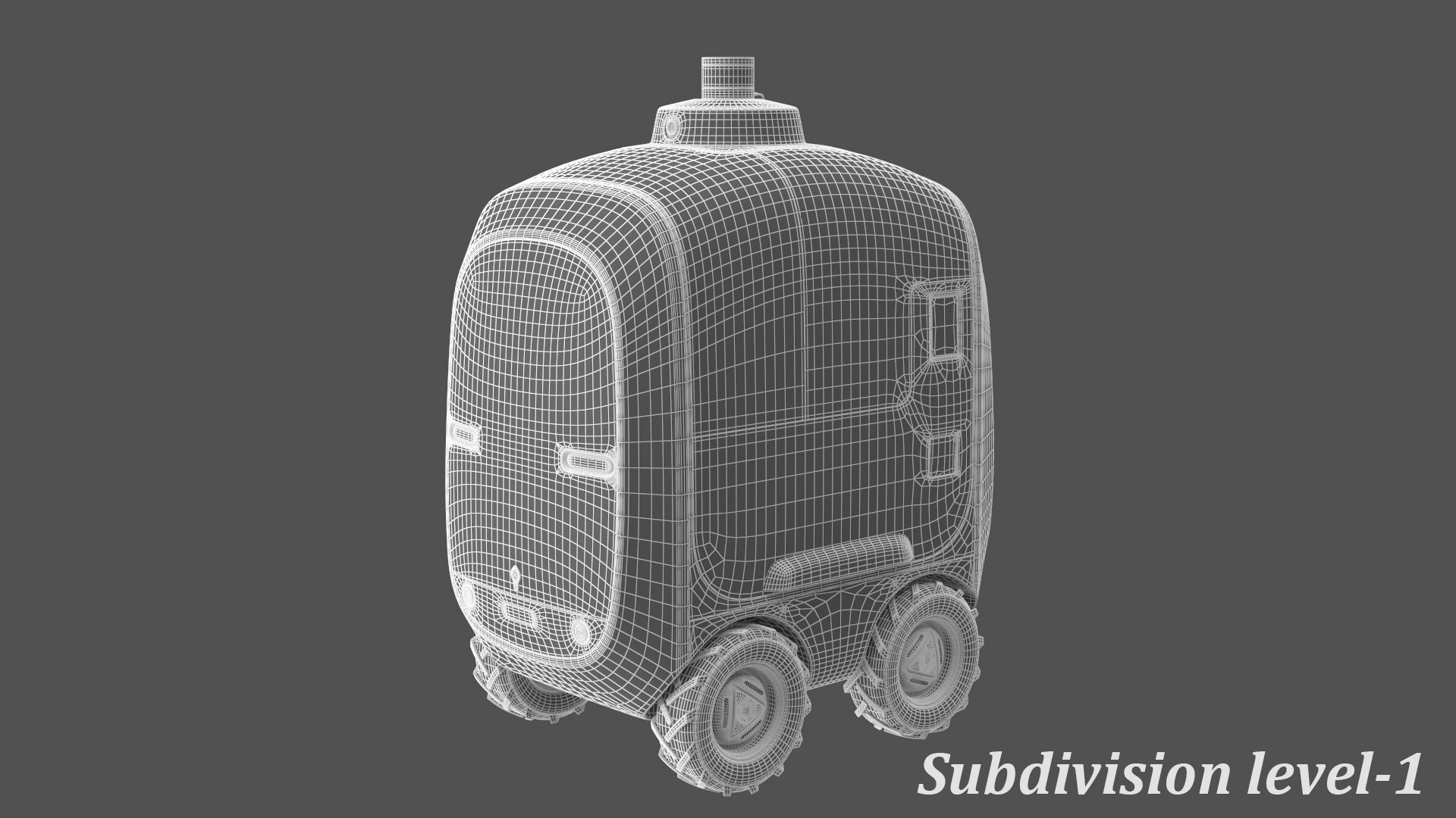 Camello Autonomous delivery robot model https://p.turbosquid.com/ts-thumb/A2/gYfGz7/om/grid_level_1/jpg/1644105404/1920x1080/fit_q87/19cb573d94f35b543961d4f9d7aaf797497fd245/grid_level_1.jpg