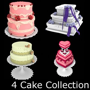 cake stand heart 3d model