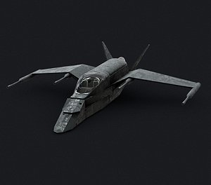 3D model Futuristic Sci-Fi Air Force AirplaneSpace Ship