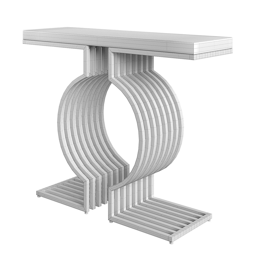 Modern Metal Base Black Hallway Table model TurboSquid 2059322