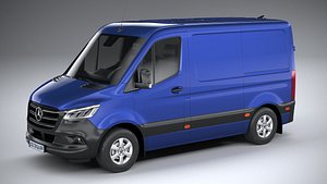 3D Mercedes-Benz Sprinter Van Short 2025