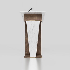 3D wood Podium model