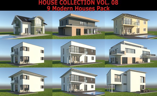 family houses 3D model