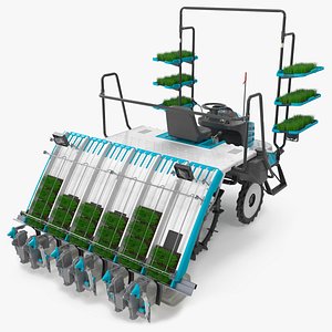 Kubota SPV-6AD Rice Transplanter with Seedlings