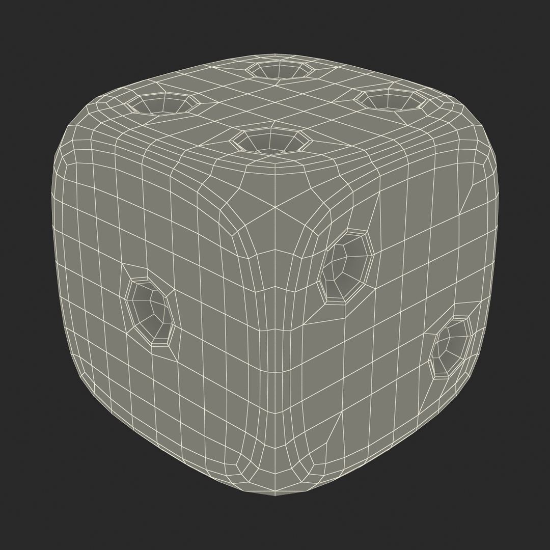 3d 6 Edged Dice Model