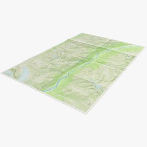 3D model abstract mountains