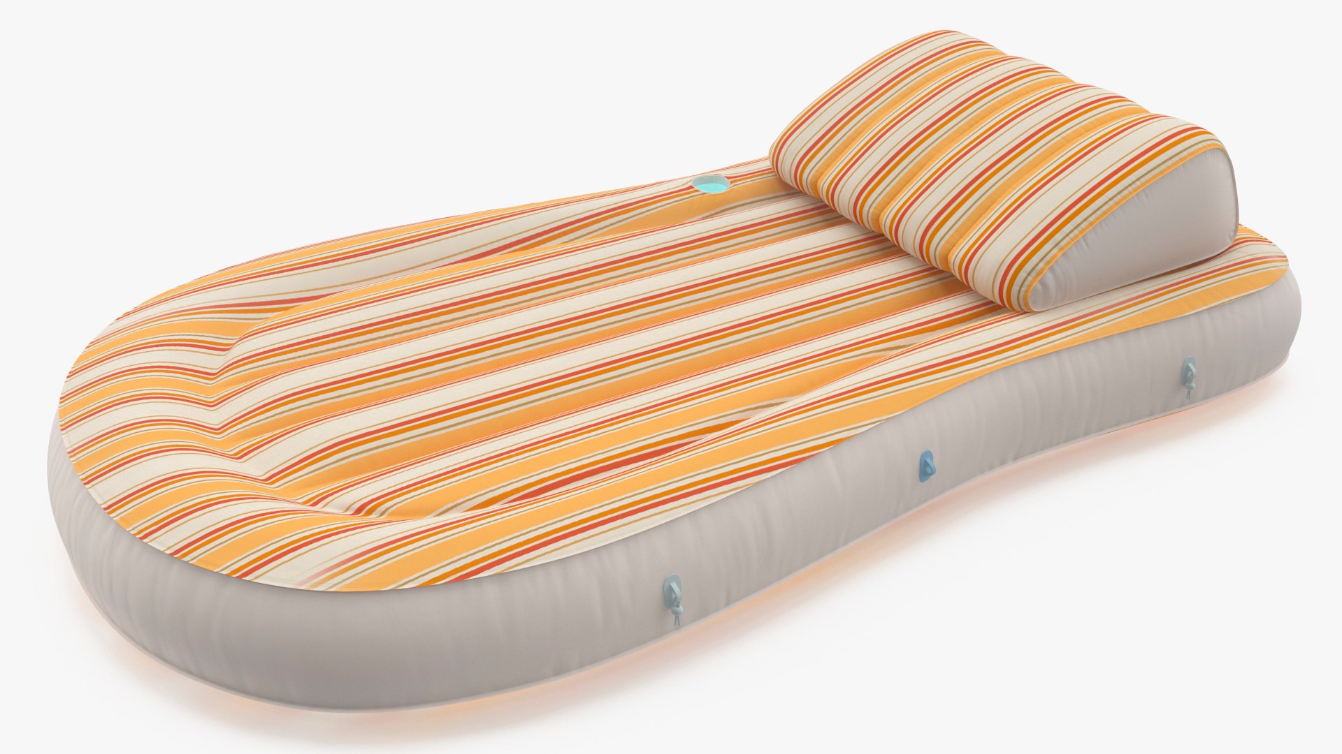 Inflatable Floating Air Mattress Pool Lounger 3D model preview