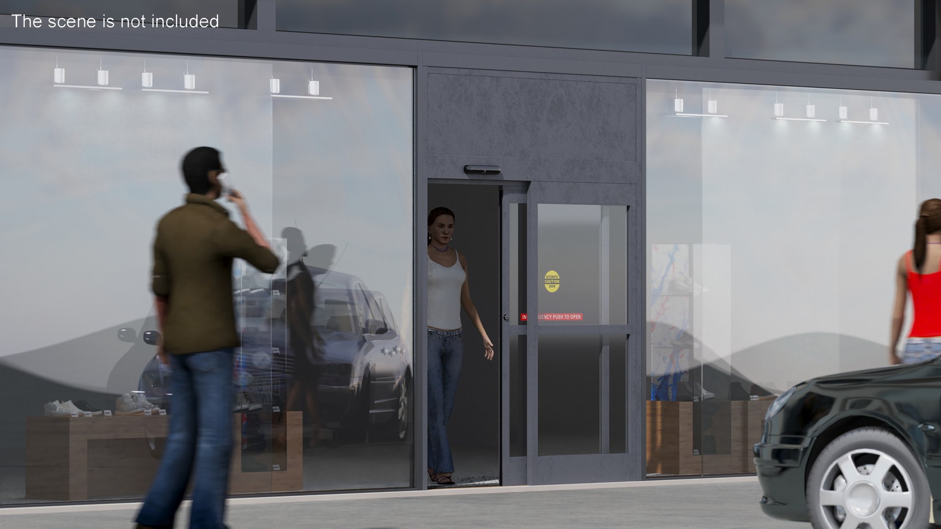 3D Model Sliding Door System With Robust Aluminium Framing - TurboSquid ...