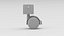 U Bracket Caster Wheel with Brake - Game Ready Low Poly