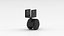 U Bracket Caster Wheel with Brake - Game Ready Low Poly