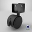 U Bracket Caster Wheel with Brake - Game Ready Low Poly