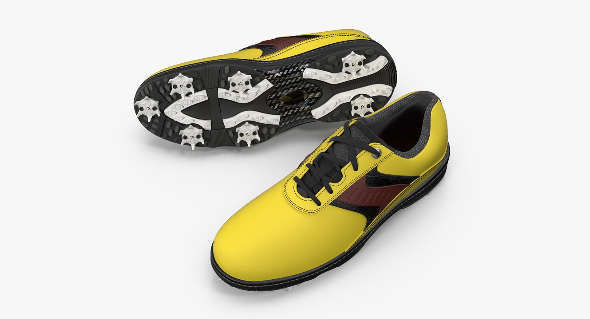 Golf Spikes Shoes Generic 3D Model 3D model for industrial visualization, technical presentation, simulation, product rendering, and animation