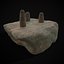 壊れた古代ハラッパ チェス盤