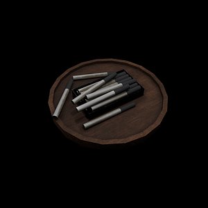 pile cigarette Low-poly