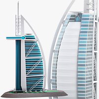 Burj Al Arab Hotel Tower PBR