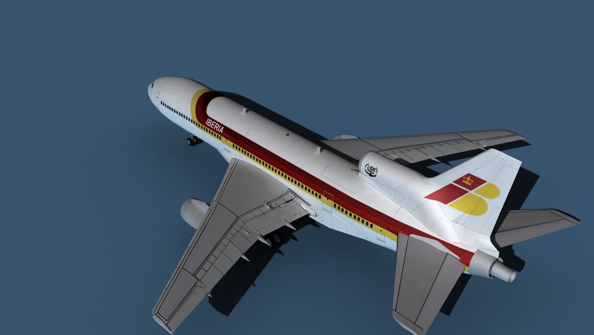 Lockheed L-1011-50 Iberia model https://p.turbosquid.com/ts-thumb/A3/USN9Hd/ML/lockheedl101150iberia0080/jpg/1656793188/1920x1080/fit_q87/7ad96410ba79e150de61fb8d837f5a82cf6422d5/lockheedl101150iberia0080.jpg