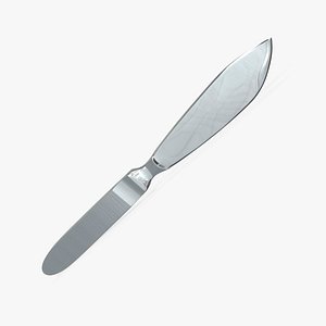 3d model bellied knife