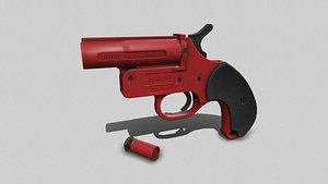 Flare Gun Low-poly PBR 3D